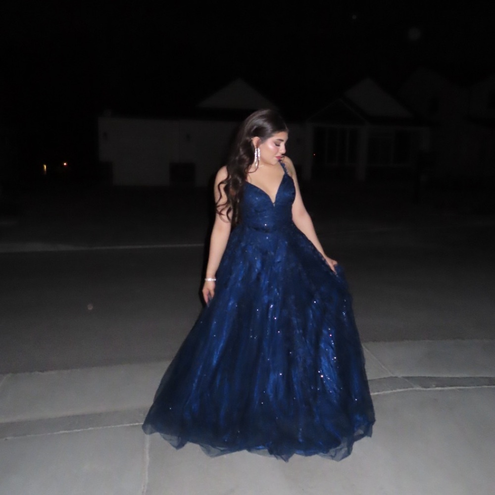 Elegant Navy Blue Gown